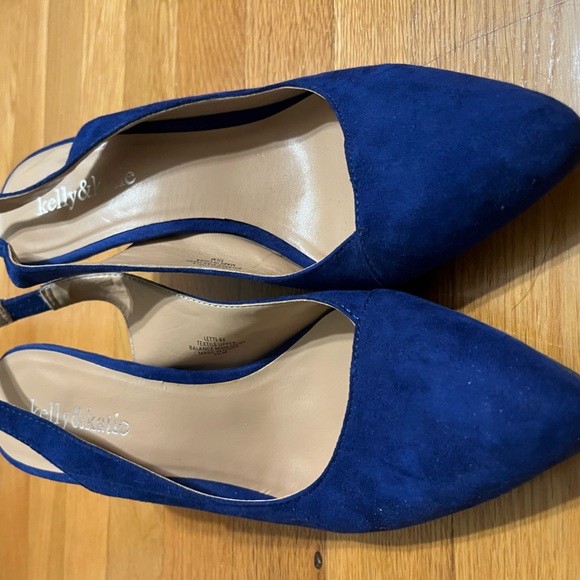 Kelly & Katie Shoes Royal Blue Sling Back Heel Kelly And Katie